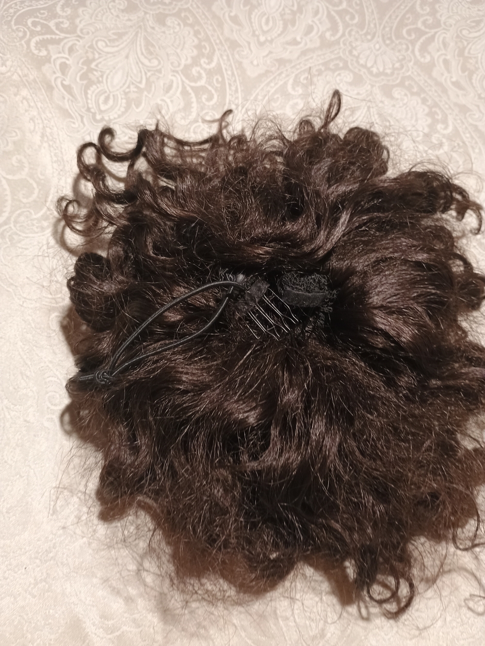 Voluminous Curly Hairpiece - Dark Brown - Picture 2 of 4